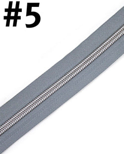 #5 Zipper Tape, 3m (118″), Grey