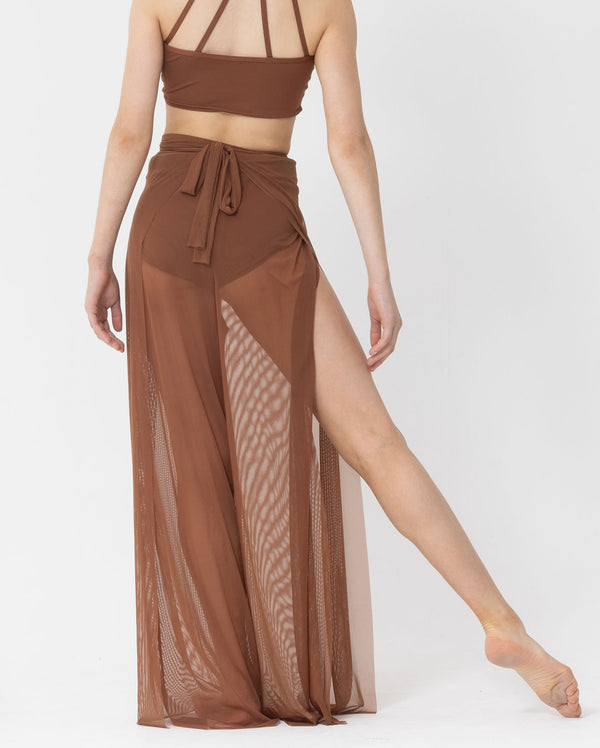 Studio 7, Mesh Wrap Pants, Mocha, Adults, ADMP02