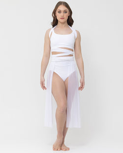 Studio 7, CONVERTIBLE MESH OVERDRESS, White, Adult, ADD32