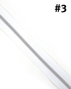 #3 Zipper Tape, 3m (118″), White