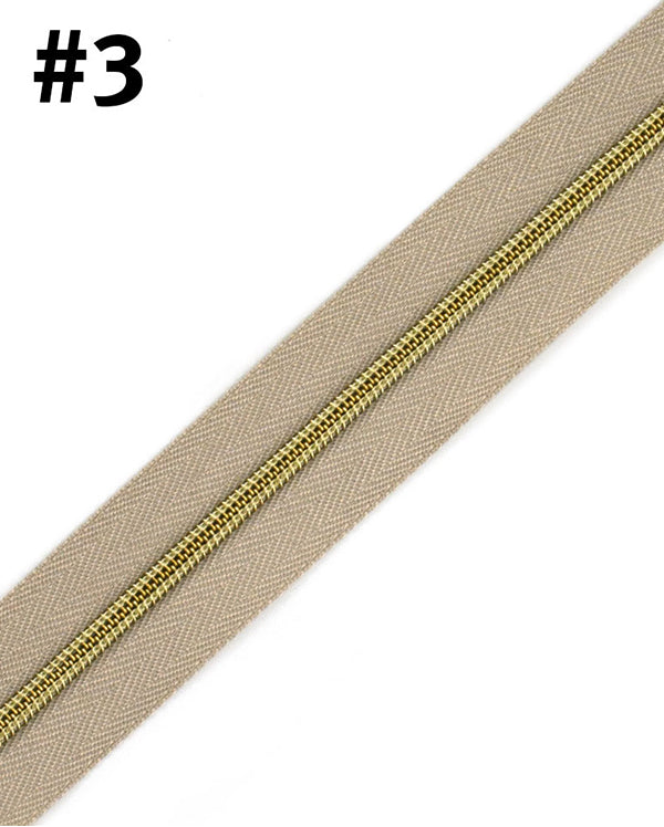 #3 Zipper Tape, 3m (118″), Natural