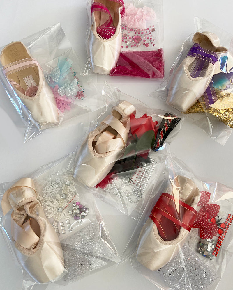 SPECIAL, Pointe Shoe Decorating Kit - Assorted - BUY ONE AND GET ONE FREE - Ready to Ship Now!