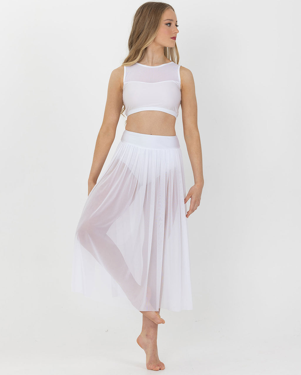 Mesh hotsell skirt white